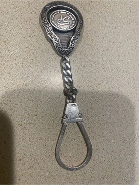 Rare Sterling Silver Egyptian Key Fob Arabic Stamped